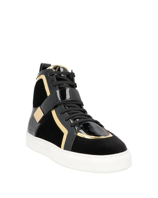 Giuseppe Zanotti Black Sneakers Leather, Textile Fibers