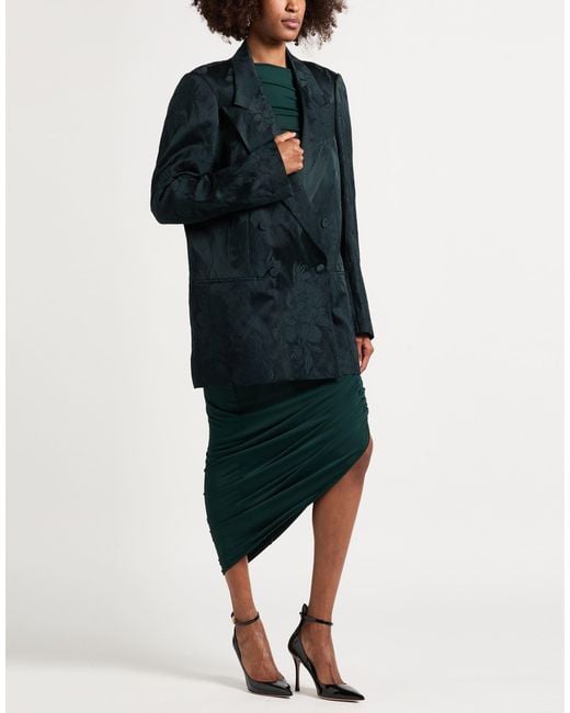 Dries Van Noten Black Dark Blazer Cotton, Viscose, Metallic Fiber