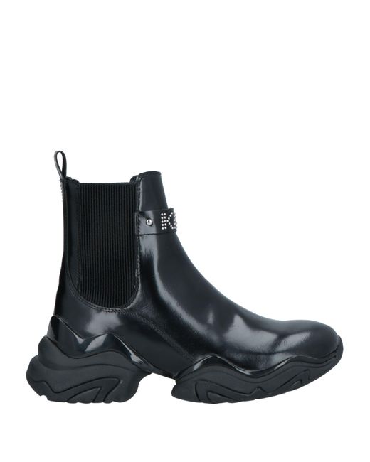 Karl Lagerfeld Black Ankle Boots Leather