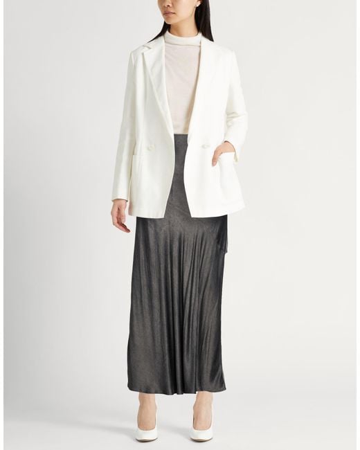 Roberto Collina Gray Maxi Skirt Viscose