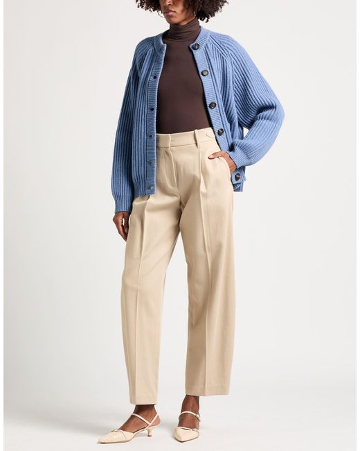 Brunello Cucinelli Natural Pants Cotton, Wool