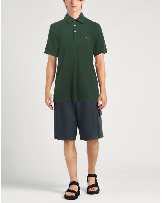 Polo A.P.C. de hombre de color Green