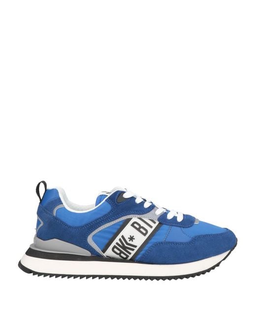 Bikkembergs Blue Sneakers Leather, Textile Fibers for men