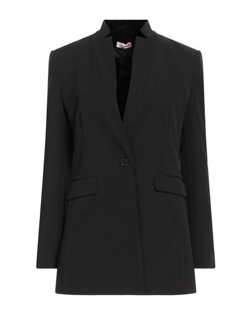 Liu Jo Black Blazer Polyester, Elastane