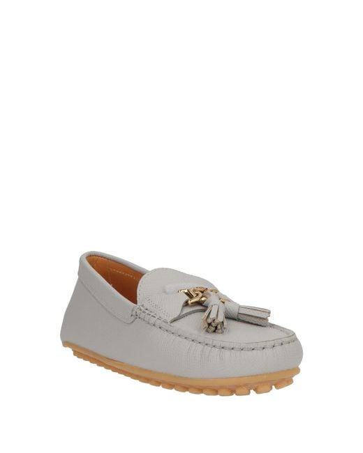 Tod's Gray Light Loafers Leather