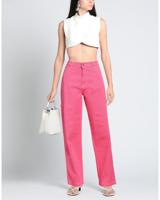 SOLOTRE Pink Jeans Cotton, Elastane