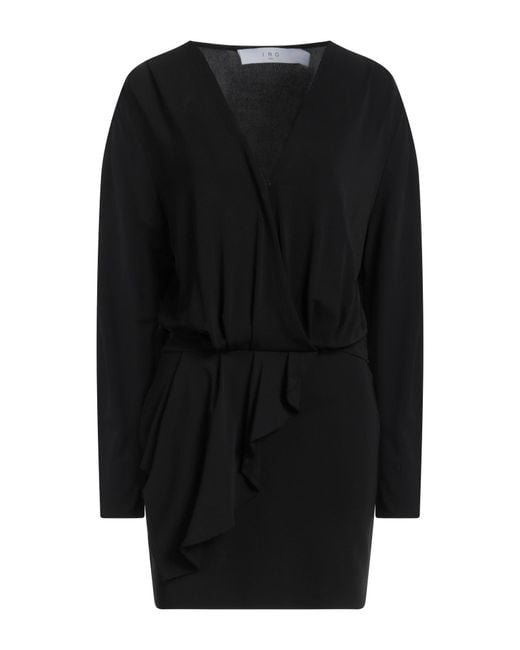 IRO Black Mini Dress Viscose, Elastane
