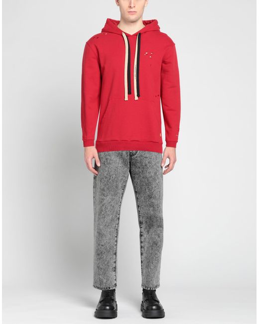 Grey Daniele Alessandrini Red Sweatshirt for men