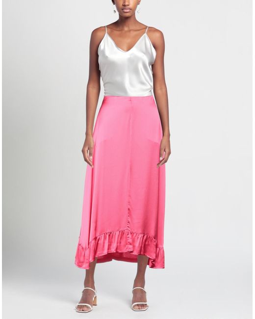 Semicouture Pink Maxi Skirt