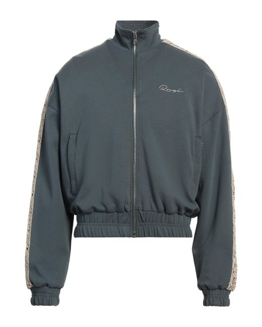 ROUGH Blue Jacket Polyamide, Cotton for men