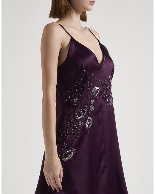 MAX&Co. Purple Essere Plum Mini Dress Polyester, Elastane