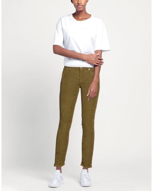 Dondup Green Pants Cotton, Lyocell, Elastane