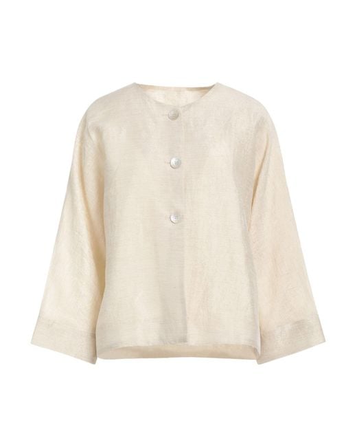 ALESSIA SANTI White Jacket Viscose, Polyester