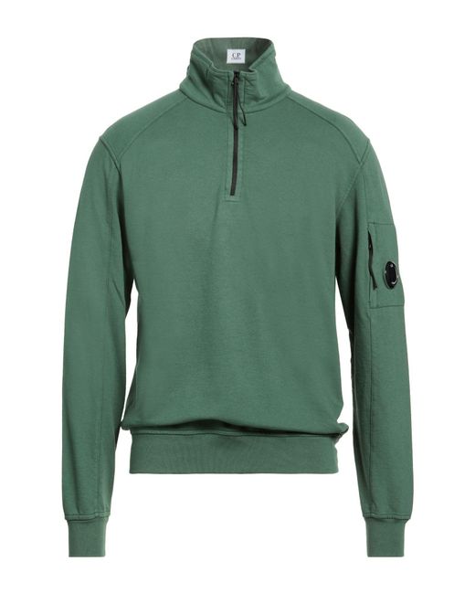 C P Company Green Military Sweatshirt Cotton for men