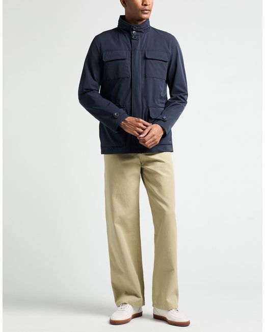 Herno Blue Jacket Polyester, Viscose for men