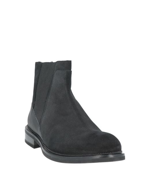Testoni Black Ankle Boots Leather for men