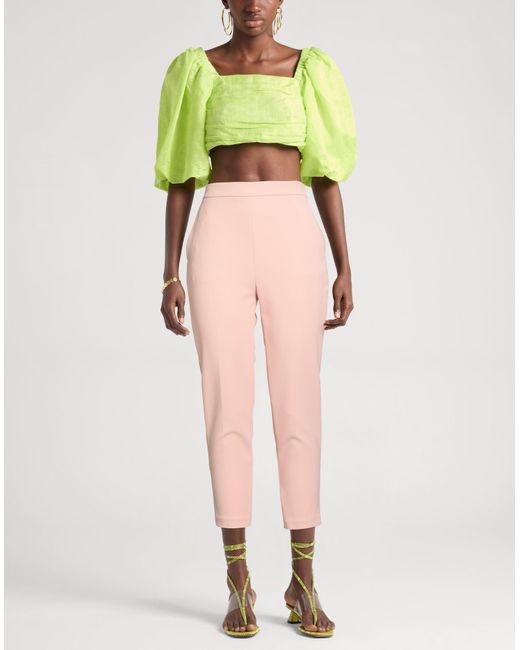 Elisabetta Franchi Pink Pants Polyester, Elastane