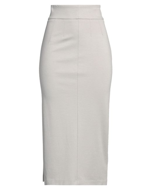 ViCOLO Gray Light Midi Skirt Viscose, Nylon, Elastane