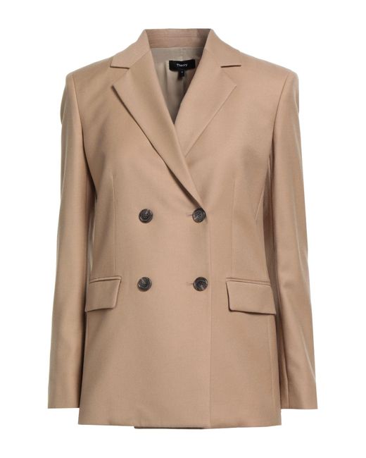 Theory Natural Camel Blazer Virgin Wool