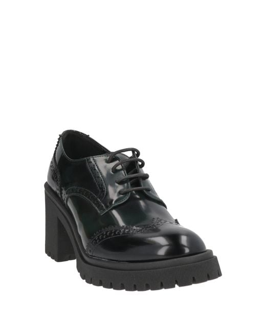 Nila & Nila Black Lace-Up Shoes Leather
