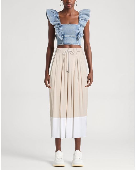 Lorena Antoniazzi Natural Midi Skirt Viscose, Elastane