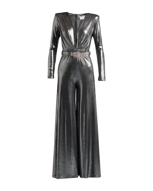 ATELIER LEGORA Gray Jumpsuit Polyester, Elastane