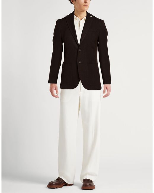 Manuel Ritz Black Blazer Virgin Wool, Cotton for men
