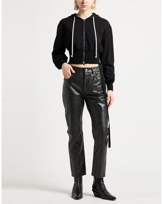 Rick Owens Gray Pants Calfskin