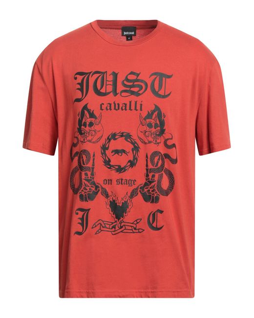 Just Cavalli Red T-shirt for men