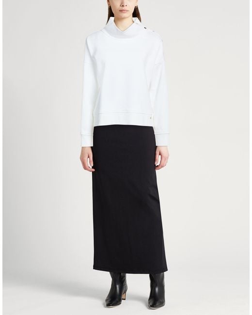 Herno White Sweatshirt Polyester, Modal