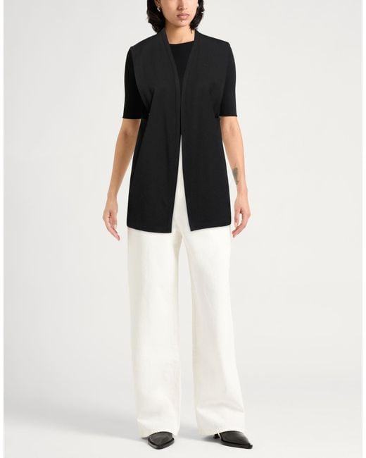 Alysi Black Crème Cardigan Virgin Wool