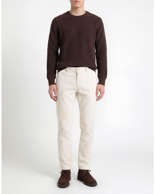 Cruna White Pants Cotton, Elastane for men
