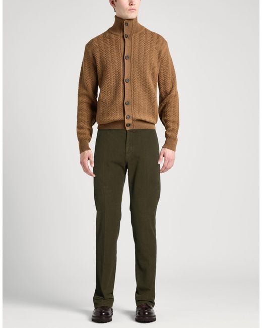 Incotex Green Dark Pants Cotton, Elastane for men