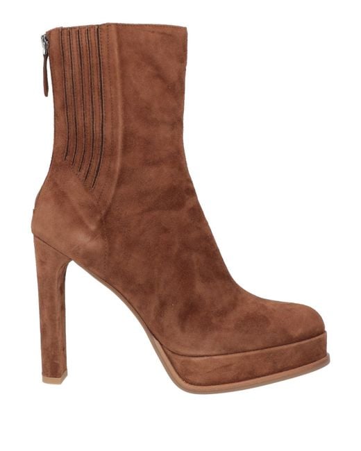 J.A.P. JOSE ANTONIO PEREIRA Brown Ankle Boots Leather