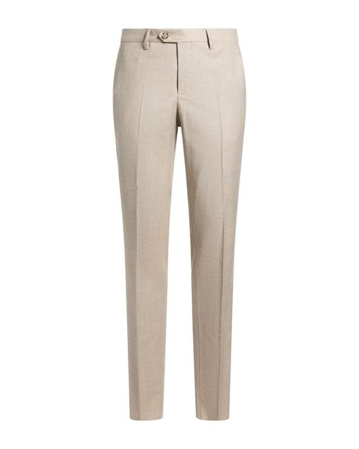 Manuel Ritz Natural Pants Virgin Wool, Elastane for men