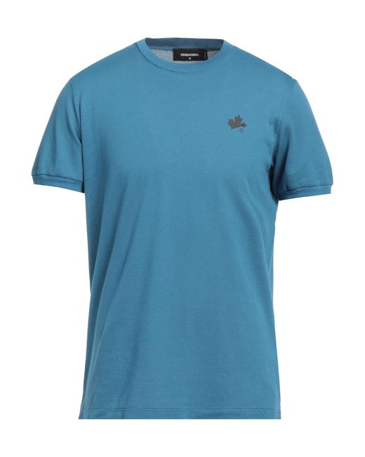 DSquared² Blue Pastel T-Shirt Cotton for men