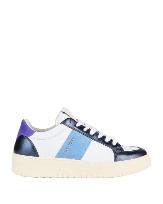SAINT SNEAKERS Blue Sneakers Leather