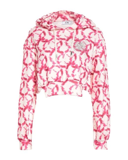 Jijil Red Fuchsia Sweatshirt Polyester, Cotton