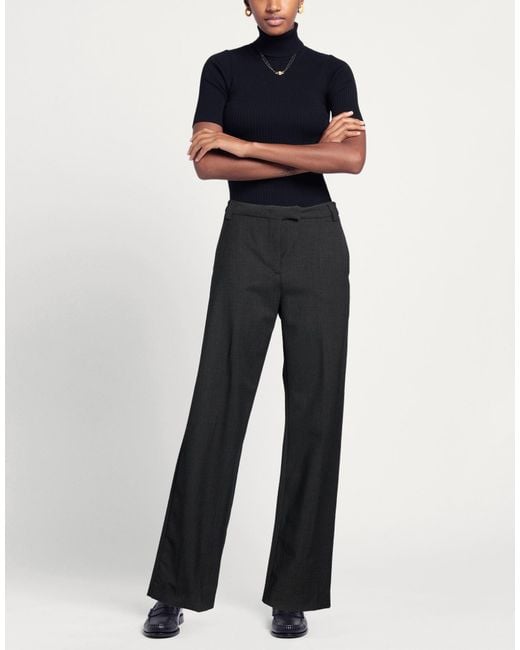 THE LATEST Black Pants Polyester, Virgin Wool, Elastane