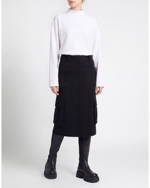 Givenchy Black Midi Skirt Viscose, Polyamide, Elastane