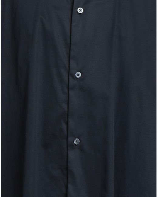 ARMANI EXCHANGE Blue Midnight Shirt Cotton, Elastane for men