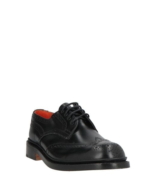 Tricker's Black Lace-up Shoes