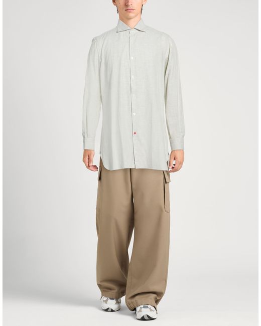 Isaia White Shirt Cotton, Cashmere for men