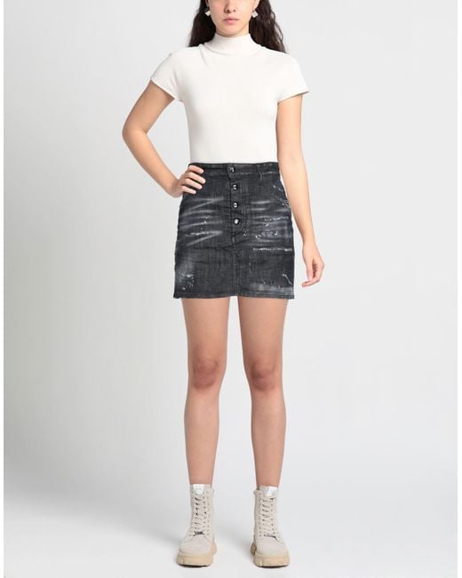 DSquared² Gray Jeansrock