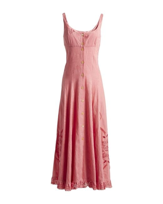 MARINE SERRE Red Maxi Dress
