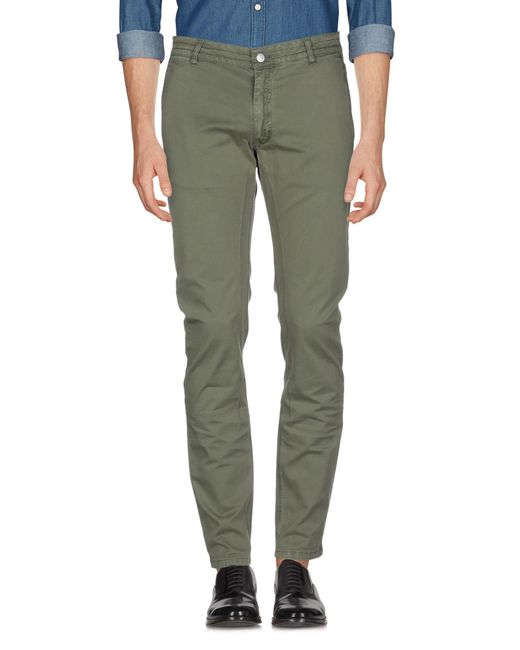 Daniele Alessandrini Green Pants Cotton, Elastane for men