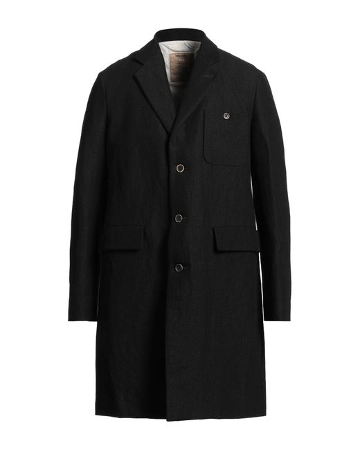 Uma Wang Black Coat Linen, Wool, Polyamide for men