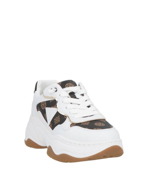 Guess White Sneakers Synthetic Fibers