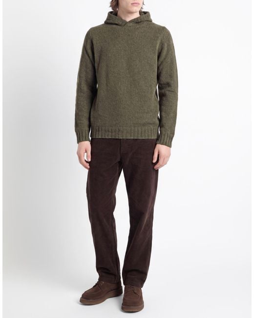 Fedeli Green Sweater Virgin Wool, Cashmere, Polyamide for men
