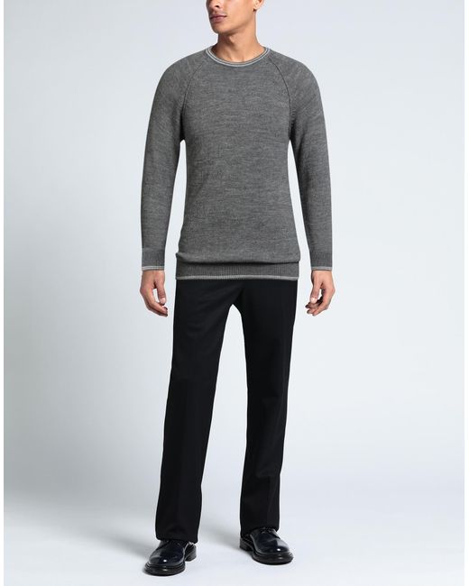 CHESTER TAYLOR London Gray Sweater Acrylic, Alpaca Wool, Wool, Viscose for men